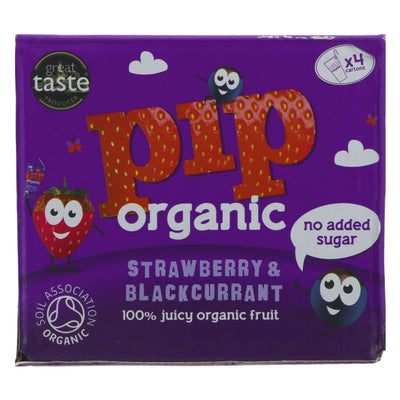 Pip Organic | Strawberry & Blackcurrant | 4 x180ml