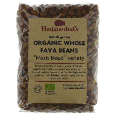 Organic Whole Fava Beans by Hodmedod's: Delicious, Nutritious & Vegan! A great source of Phosphorus, Copper & Manganese.