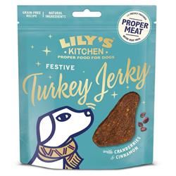 Lilys Kitchen | Festive Turkey Jerky Treats for Dogs 70g | 70g