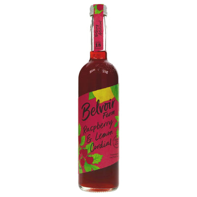 Belvoir Raspberry and Lemon Cordial - Sweet and tangy, made with pressed raspberry and fresh lemon juice, gluten-free and vegan.