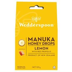 Wedderspoon | Manuka Honey Drops Lemon & Bee Propolis 120g | 120g