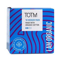 TOTM | TOTM Organic Pads - Medium Flow With Wings 10 Per Box Case of 8 | 77g