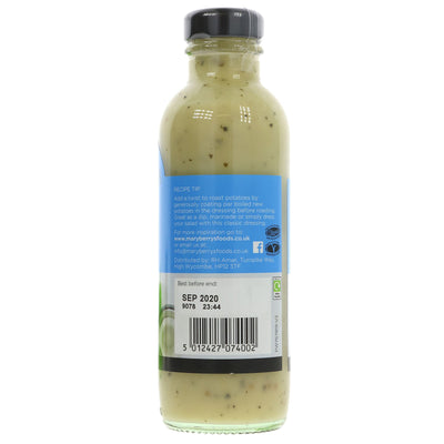 Mary Berry's No Added Sugar, Vegan Salad Dressing - perfect for salads, veggies, marinades and starters. 235g, no VAT charged.