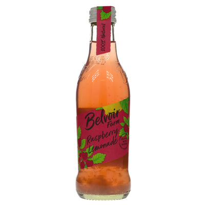 Belvoir Raspberry Lemonade - Gluten-free, vegan, and sugar-free fizz drink with fresh berry & lemon aromas.