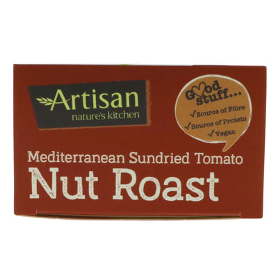 Artisan Grains Sundried Tomato Nut Roast - Vegan, 200g, easy to make, perfect for dinner table. Recyclable baking tray.