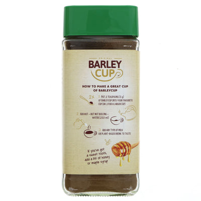 Organic Barleycup: Gluten-free, vegan instant cereal drink. Perfect coffee alternative. Start your day right!