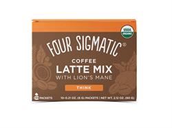 Four Sigma Foods | Organic Mushroom Coffee Latte With Lion's Mane 10 Sachets | 10 sachet