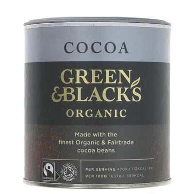 Green & Black's Organic Cocoa Powder - Fairtrade, Vegan. Perfect for baking or a cozy cup of hot chocolate. Made with the finest cocoa beans.