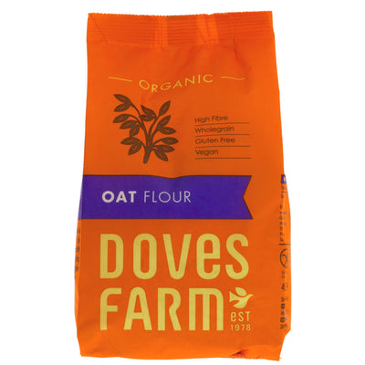 Organic, gluten-free, vegan Oat Flour from Doves Farm - high in fiber and perfect for baking. Elevate your baking game with the UK's no.1 organic flour brand.