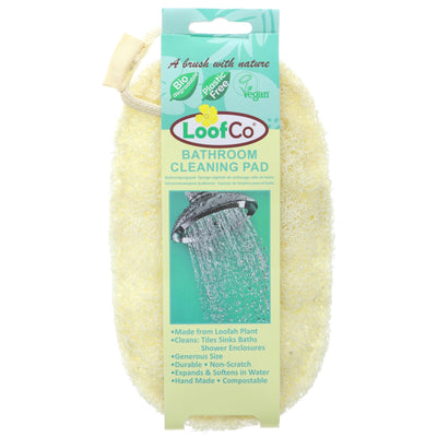 Loofco Bathroom Cleaning Pad | Natural Luffa | Vegan Scrubber