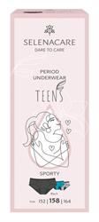 Selenacare | TEENS period panties Sporty Black Size 158 | 1 box