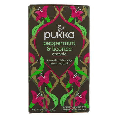 Pukka Peppermint and Liquorice Tea - Sweet & Refreshing, Organic & Vegan, Supports WWF Projects.