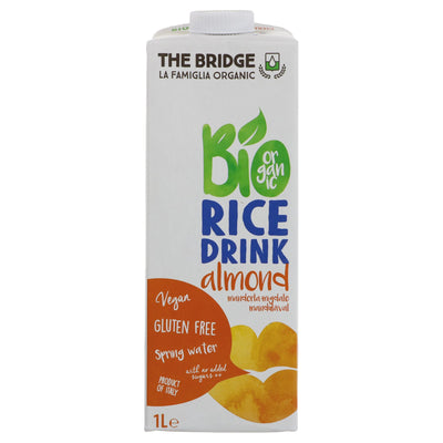 Indulgent Organic Rice Drink + Almond - gluten-free, vegan and perfect for your healthy lifestyle.