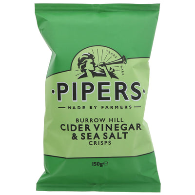 Pipers Crisps - Sea Salt & Somerset Cider V'gr - Gluten-free with no added sugar, made with Burrow Hill Cider vinegar