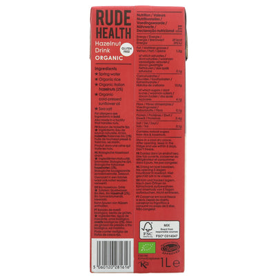 Rude Health | Hazelnut Drink - Organic | 1l