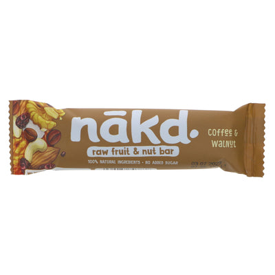 Nakd | Coffee & Walnut | 35G | Gluten-free & vegan - Indulge in rich, nutty flavor anytime. Perfect alone or with a drink. Part of Nudie Bars collection.