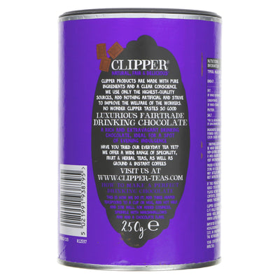 Clipper Drinking Chocolate Fairtrade - Vegan & No Added Sugar 250G