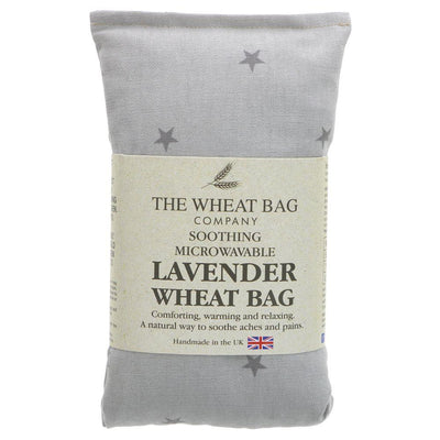 Wheat Bag Grey Star Lavender by The Wheat Bag Company. Vegan, microwaveable. Measures 43 x 12cms. Soothing and comforting.