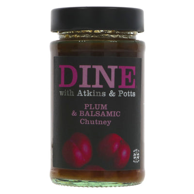 Atkins and Potts Balsamic & Plum Relish: Vegan & No Added Sugar. Perfect for cheese pairings & recipes.