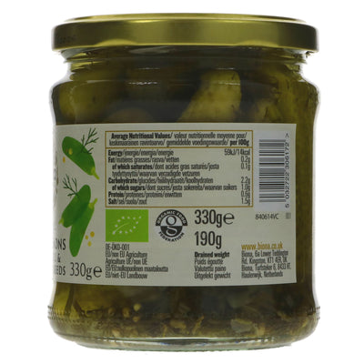 Biona | Org Cornichons (mini Gherkins) | 330G