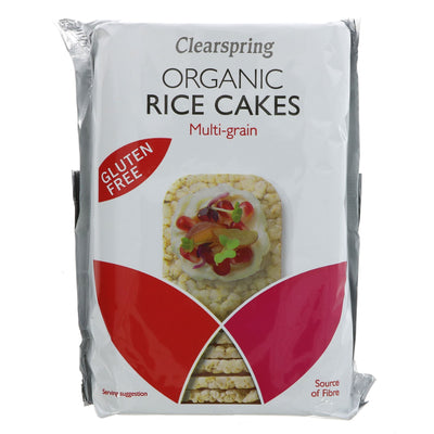 Clearspring 3 Grain Thin Rice Cakes: Organic, Gluten-Free, Vegan Snack with Satisfying Crunch!