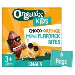 Organix | Organix KIDS Crazy Choco Orange Mini Flapjack Bites (4 x 23g) | 4 x 23g box