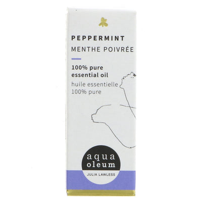 Vegan Peppermint Essential Oil - Refreshing & Invigorating Aroma for Body & Skin Care, 10ml, by Aqua Oleum.