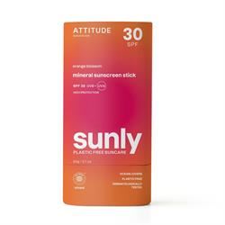 Attitude | Sunly - Sunscreen Stick - Orange Blossom - 30 SPF - 60 g | 60g