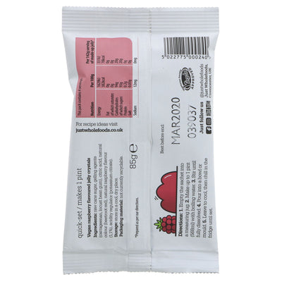 Just Wholefoods | Jelly, Raspberry, Vegan | 85G