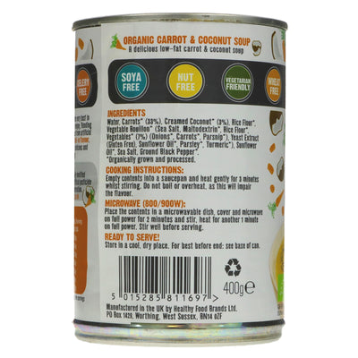 Free & Easy | Carrot & Coconut Soup | 400G