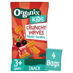 Organix | Organix KIDS Tangy Tomato Crunchy Waves (4x14g) | 4 x 14gbag