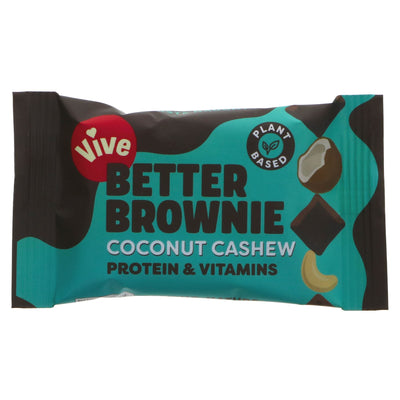 Vive Coconut Cashew Vegan Brownie Bar - No Added Sugar