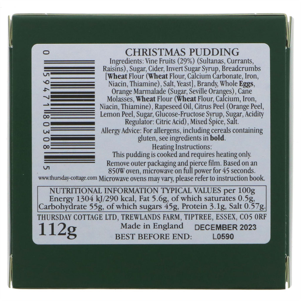 Thursday Cottage Christmas Pudding Boxed: A delicious holiday treat with rich flavours & traditional ingredients. Perfect for festive celebrations.