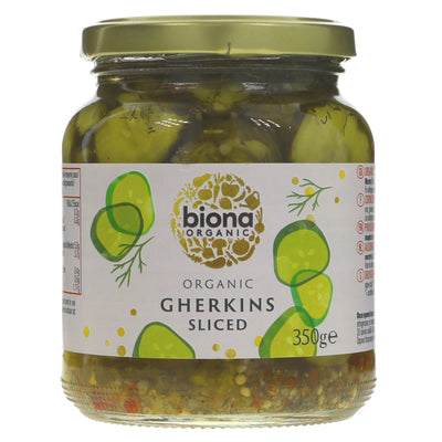 Organic Gherkin Slices with No Added Sugar, Vegan, Perfect for Burgers & Salads,