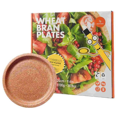 Stroodles | Edible Plates (24cm) from Wheat Bran | 10pc