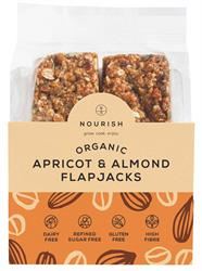 Nourish Grow Cook Enjoy | Org Apricot & Almond Flapjacks 2x45g | 2 x 45gbars