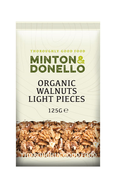 Minton & Donello | Organic Walnuts Light Pieces | 125g