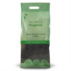 Just Natural Organic | Organic Black Beluga Lentils 500g | 500g