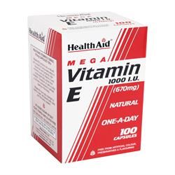 HealthAid | Vitamin E 1000iu Natural - 100 Capsules | 100 capsule