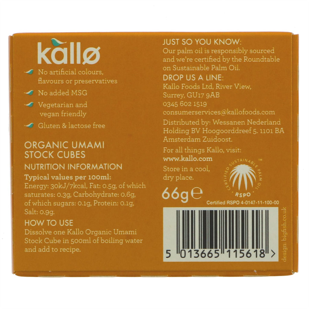 Kallo | Umami Stock Cubes | 66g