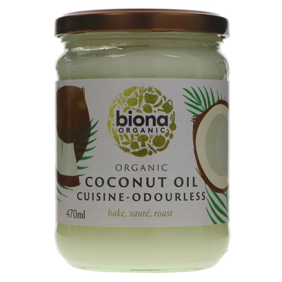 Organic, vegan, mild coconut oil for all your cooking needs - 470ML bottle.