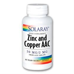 Solaray | Zinc and Copper AAC - 60ct - veg cap | 60 capsule