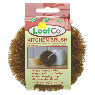 Eco-friendly LoofCo Kitchen Brush - tough cleaning with coconut fibre bristles. Easy grip & vegan. Part of our brushes collection.