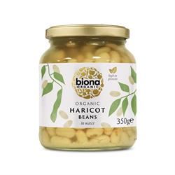 Biona | Organic Haricot Beans in Glass Jar 350g | 350g