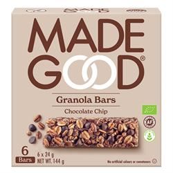 MadeGood | MadeGood Granola Bar Chocolate Chip 6 x 24g Multipack | 6 x 24gpack