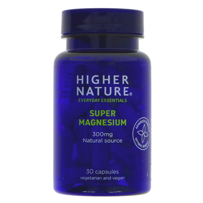 Super Magnesium 300mg - Boost energy, support heart health, and improve nervous system function with this vegan, bioavailable source from coastal Ireland.