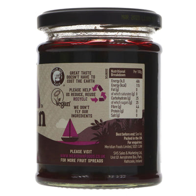 Organic Blackcurrant Spread - guilt-free, vegan, & delicious. Made with organic blackcurrants & apple juice concentrate - perfect for toast or recipes!