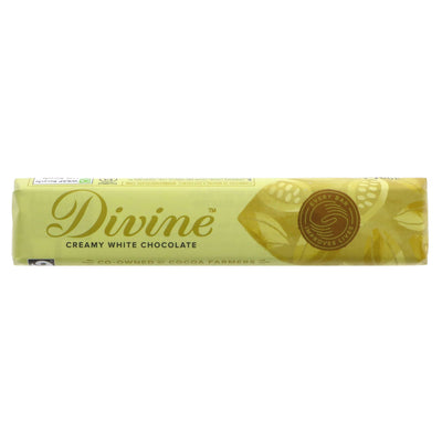 Divine Madagascan Vanilla White Chocolate Mini Bar - Fairtrade, No Added Sugar, 35g - Perfect everyday treat!