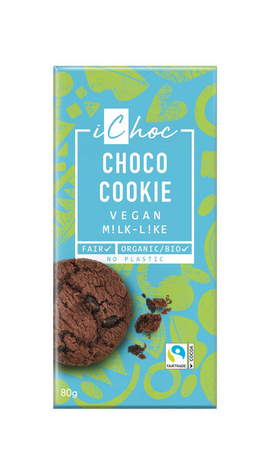 iChoc | Choco Cookie Vegan Chocolate Bar | 80g