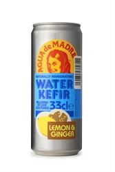 Agua De Madre | Agua de Madre Lemon & Ginger Water Kefir Can 330ml | 330ml